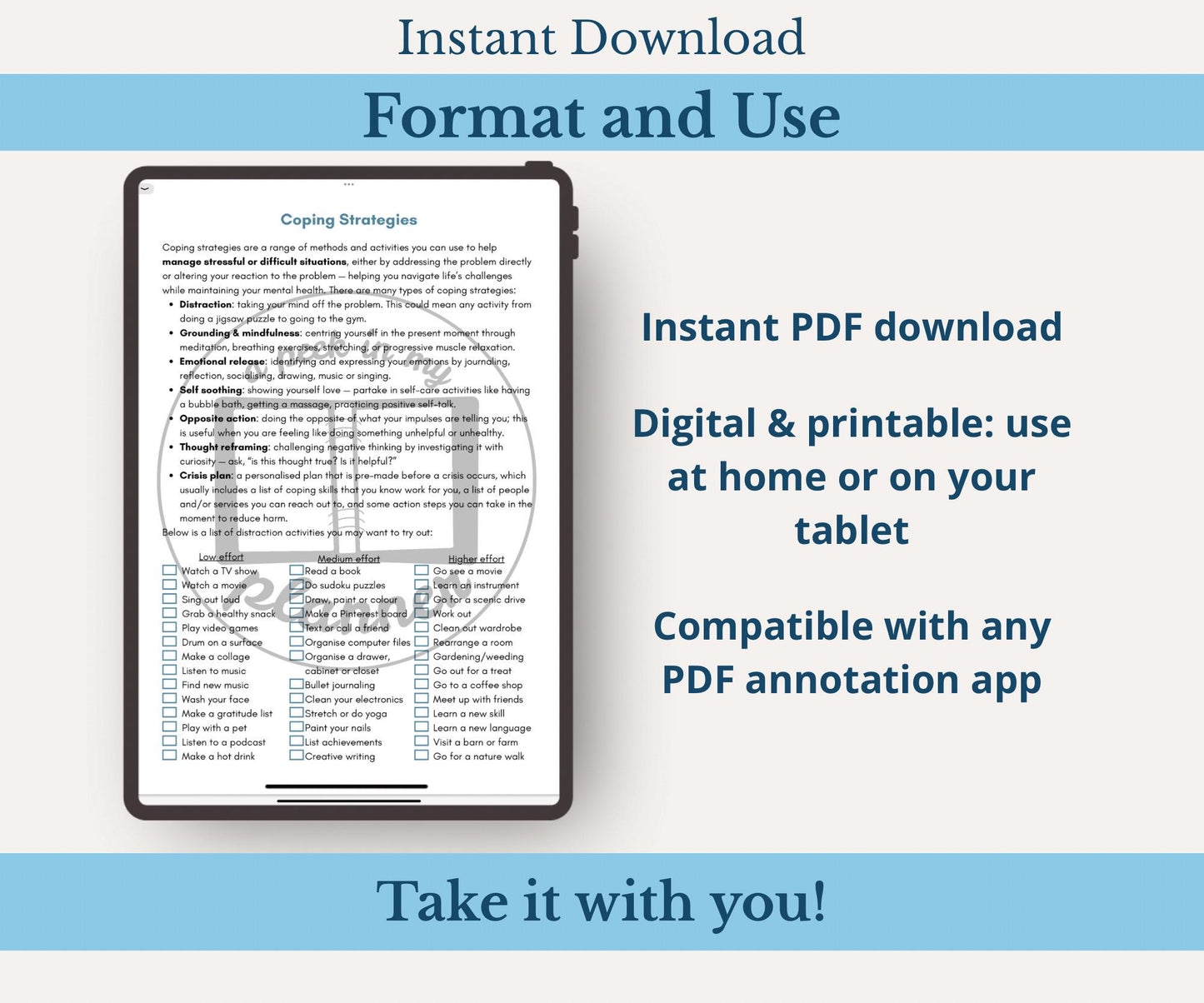 Recovery Foundations: Build Hope, Strength, Purpose and Emotional Awareness | Digital & Printable Therapy Worksheets