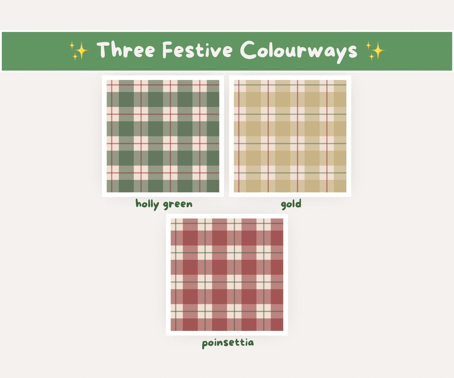 Plaid Tidings Seamless Pattern | Classic Christmas Plaid