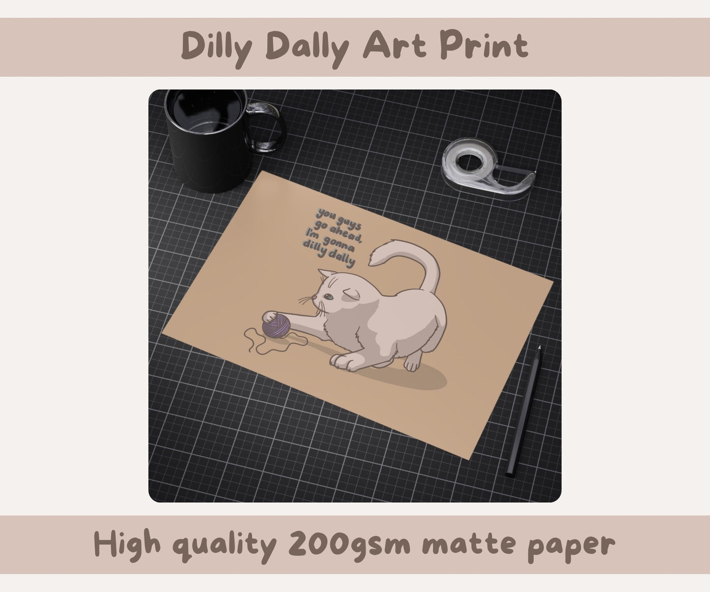 Dilly Dally Art Print | 6x4 or 12x8 Landscape