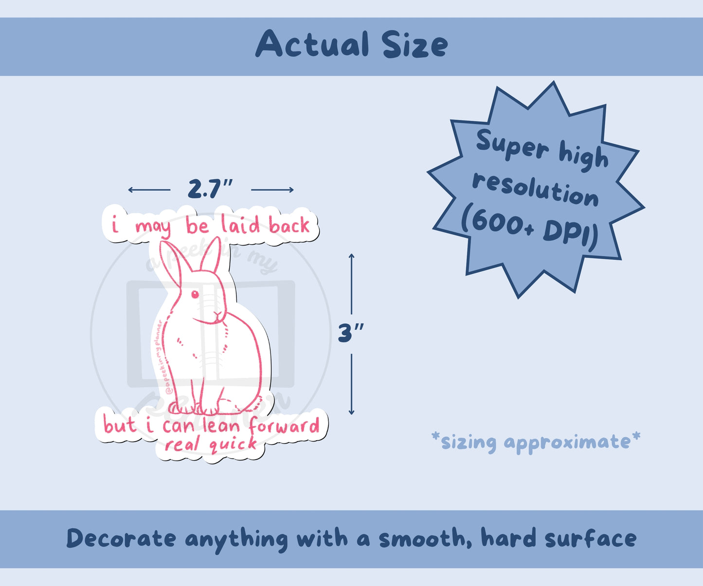 Edgy Bunny Vinyl Kiss-Cut Sticker