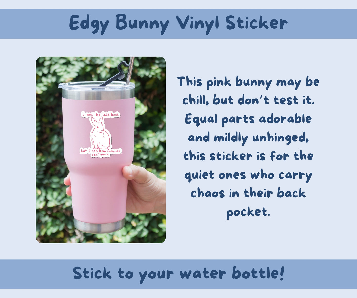 Edgy Bunny Vinyl Kiss-Cut Sticker
