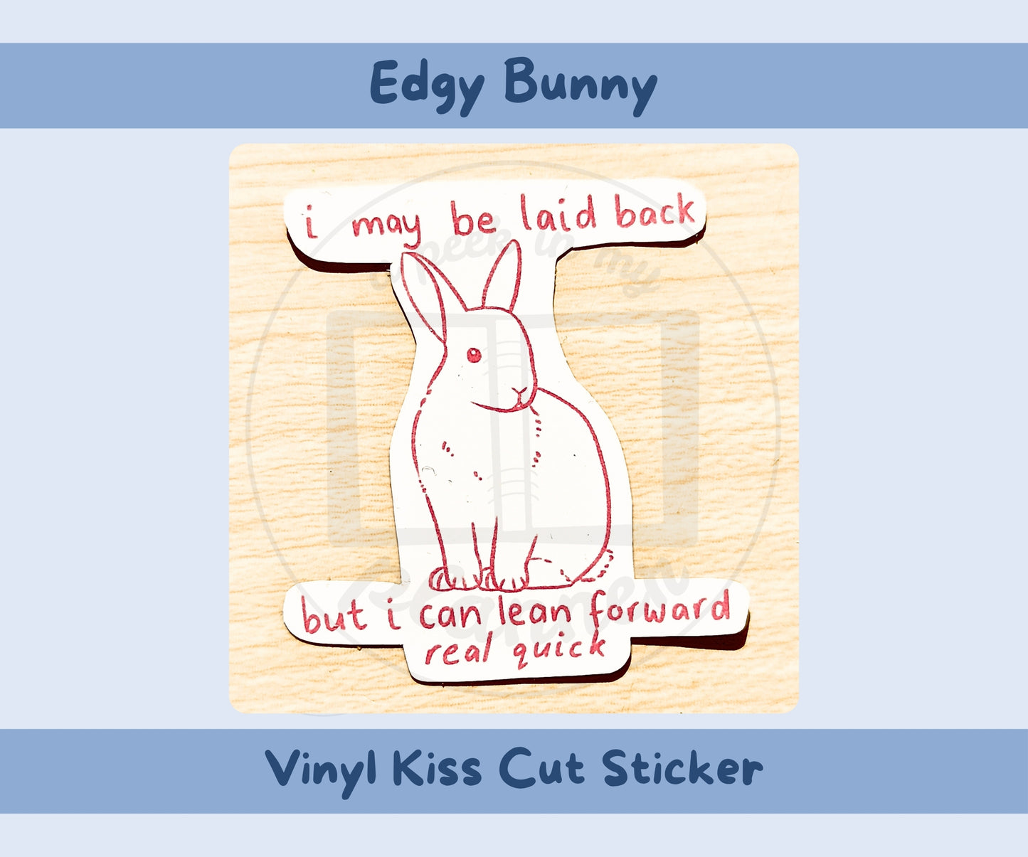 Edgy Bunny Vinyl Kiss-Cut Sticker