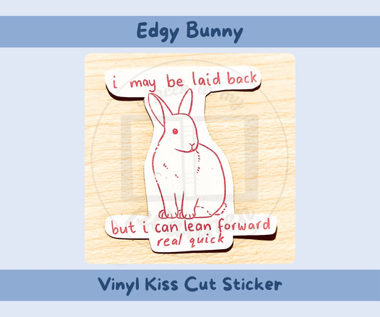 Edgy Bunny Vinyl Kiss-Cut Sticker