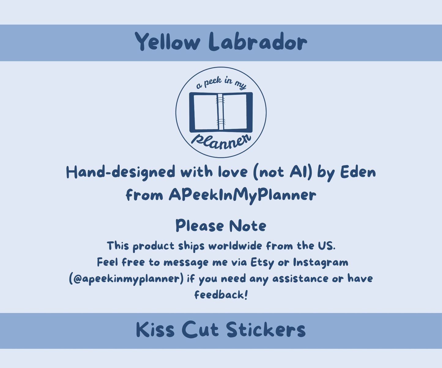 Yellow Lab Sticker Sheet | Labrador Dog Kiss-Cut Stickers