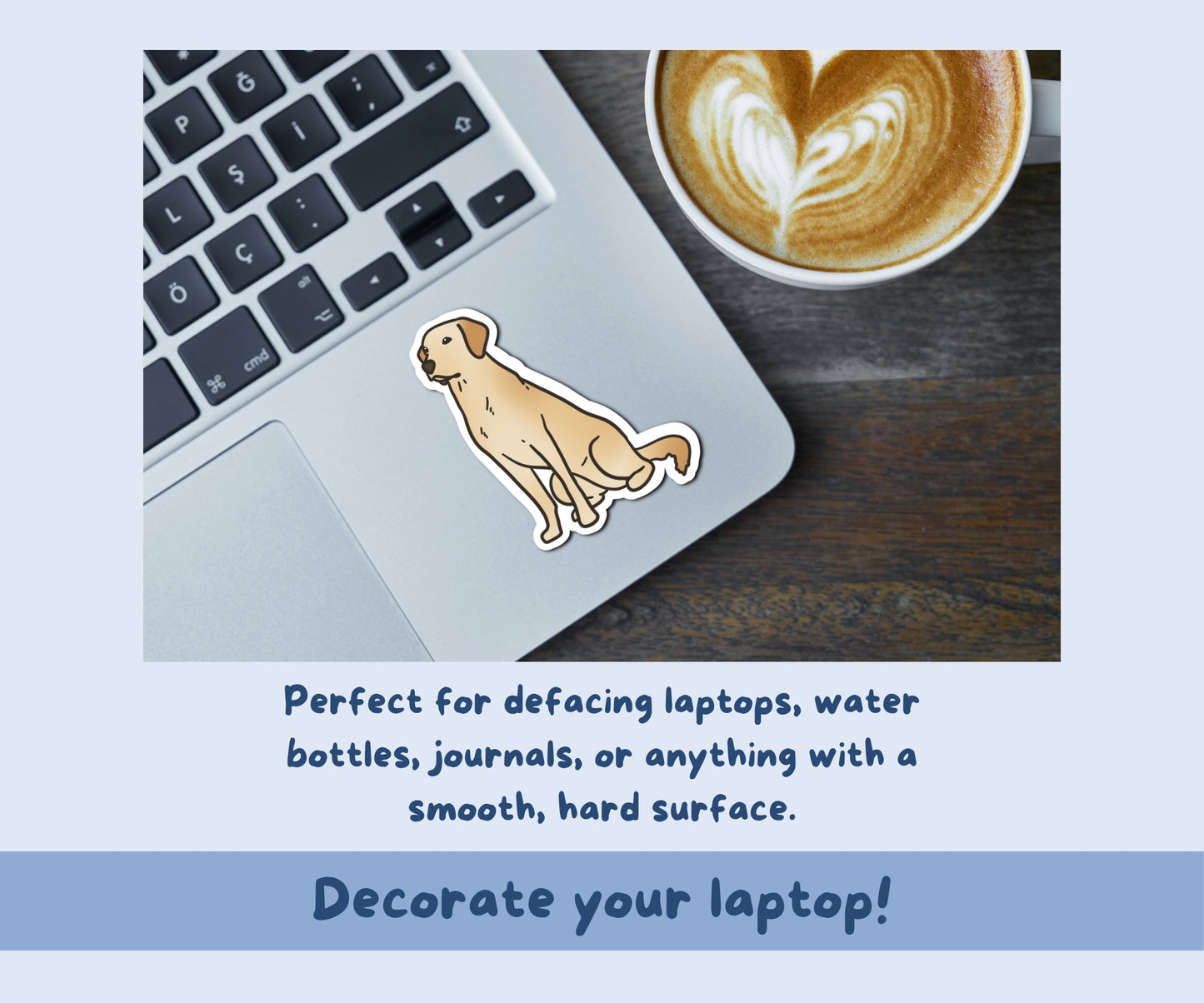 Yellow Lab Sticker Sheet | Labrador Dog Kiss-Cut Stickers