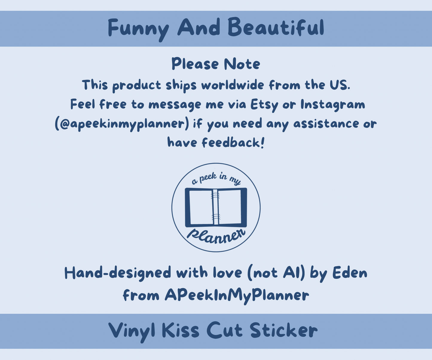 I Will Be Funny & Beautiful Again Soon Vinyl Kiss-Cut Sticker