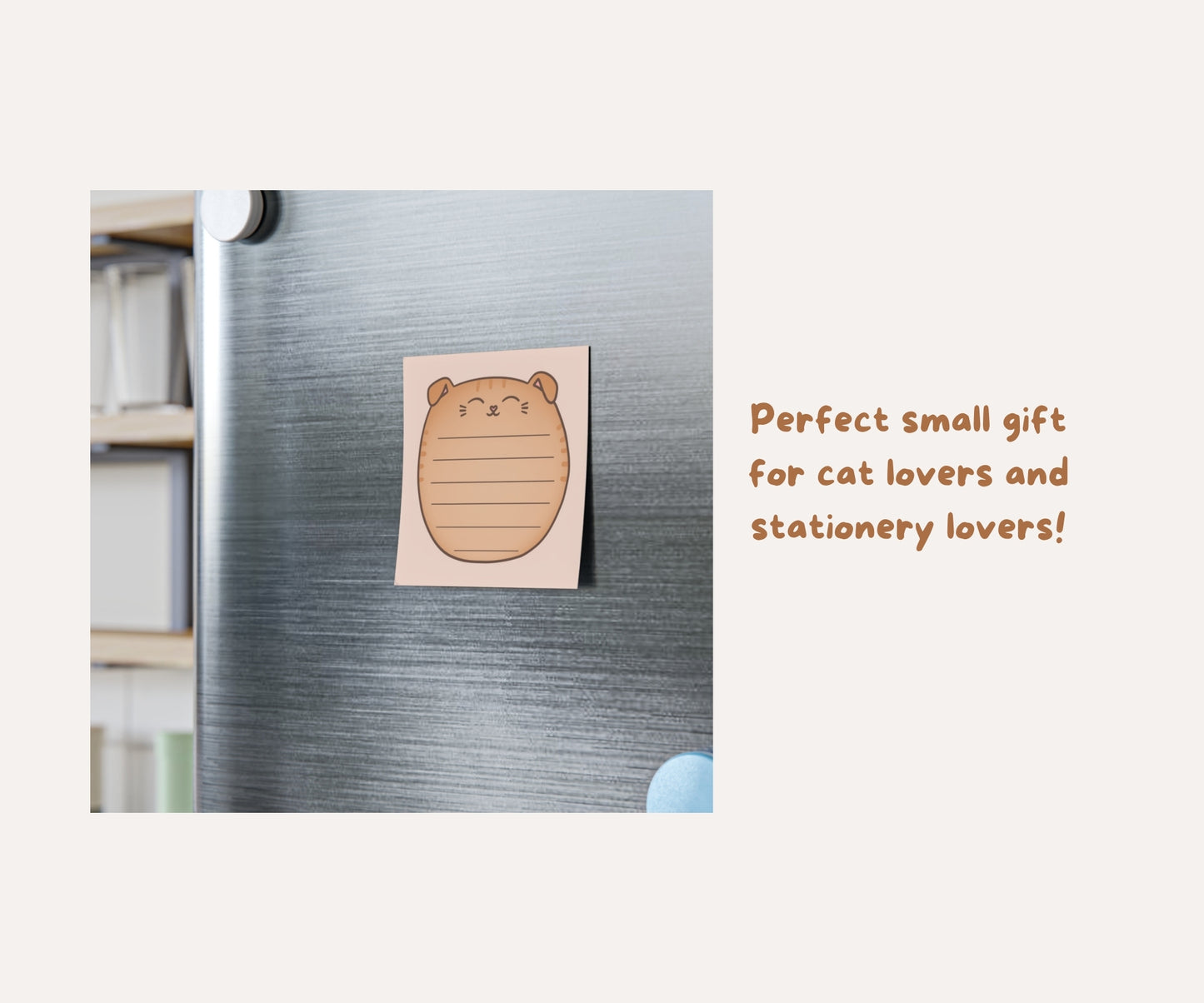 Scottish Fold Cat Post-it® Notepad | Orange Tabby Cat Lined Memo Pad