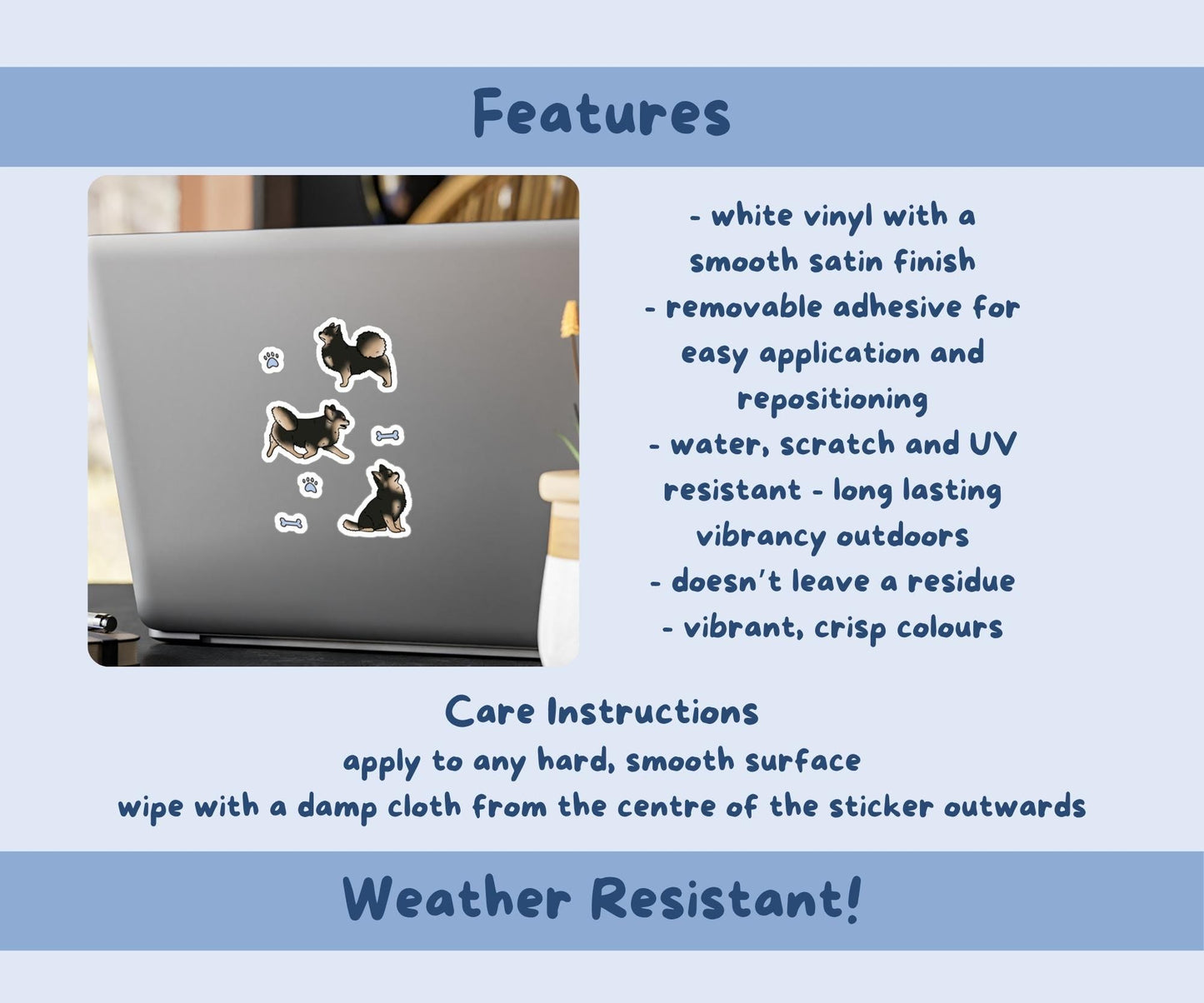 Chihuahua Sticker Sheet | Black & Tan Chihuahua Dog Kiss-Cut Stickers