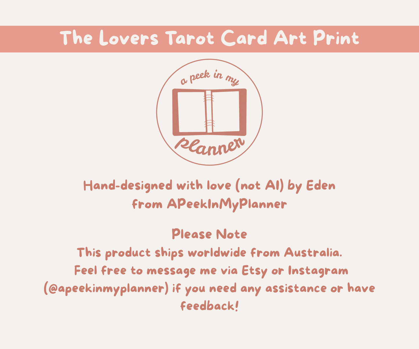 The Lovers Cat Tarot Card Unframed Prints | Witchy Kitty Wall Art