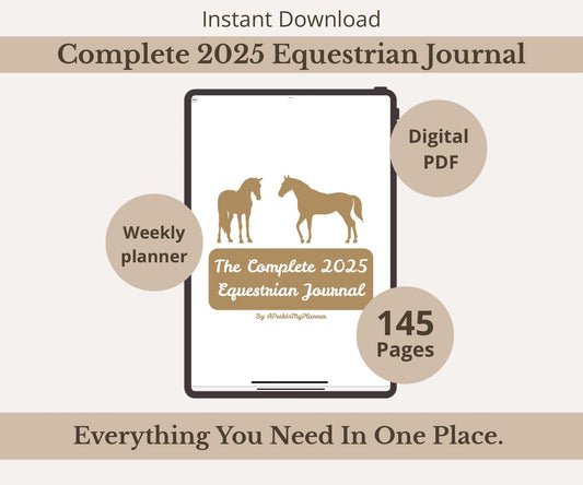 Complete 2025 Equestrian Journal | Digital & Printable | A4 or A5