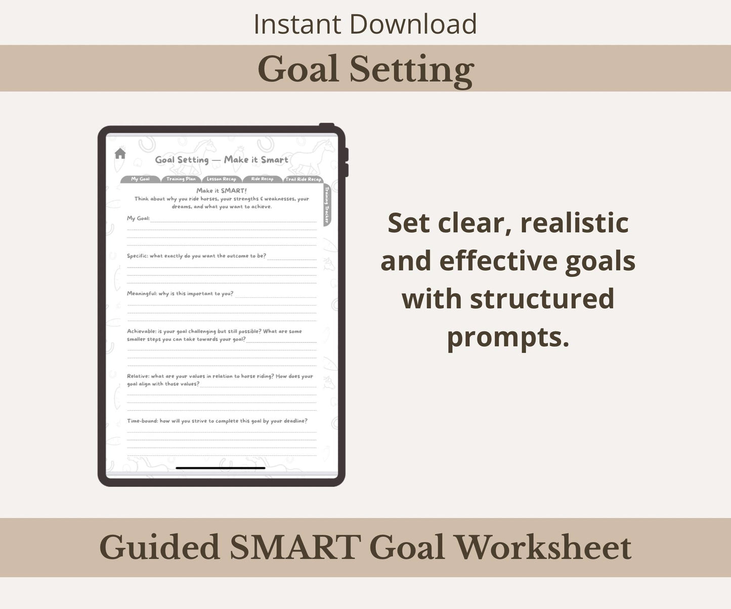 Horse Training Planner Bundle | Goal Setting & Ride Trackers