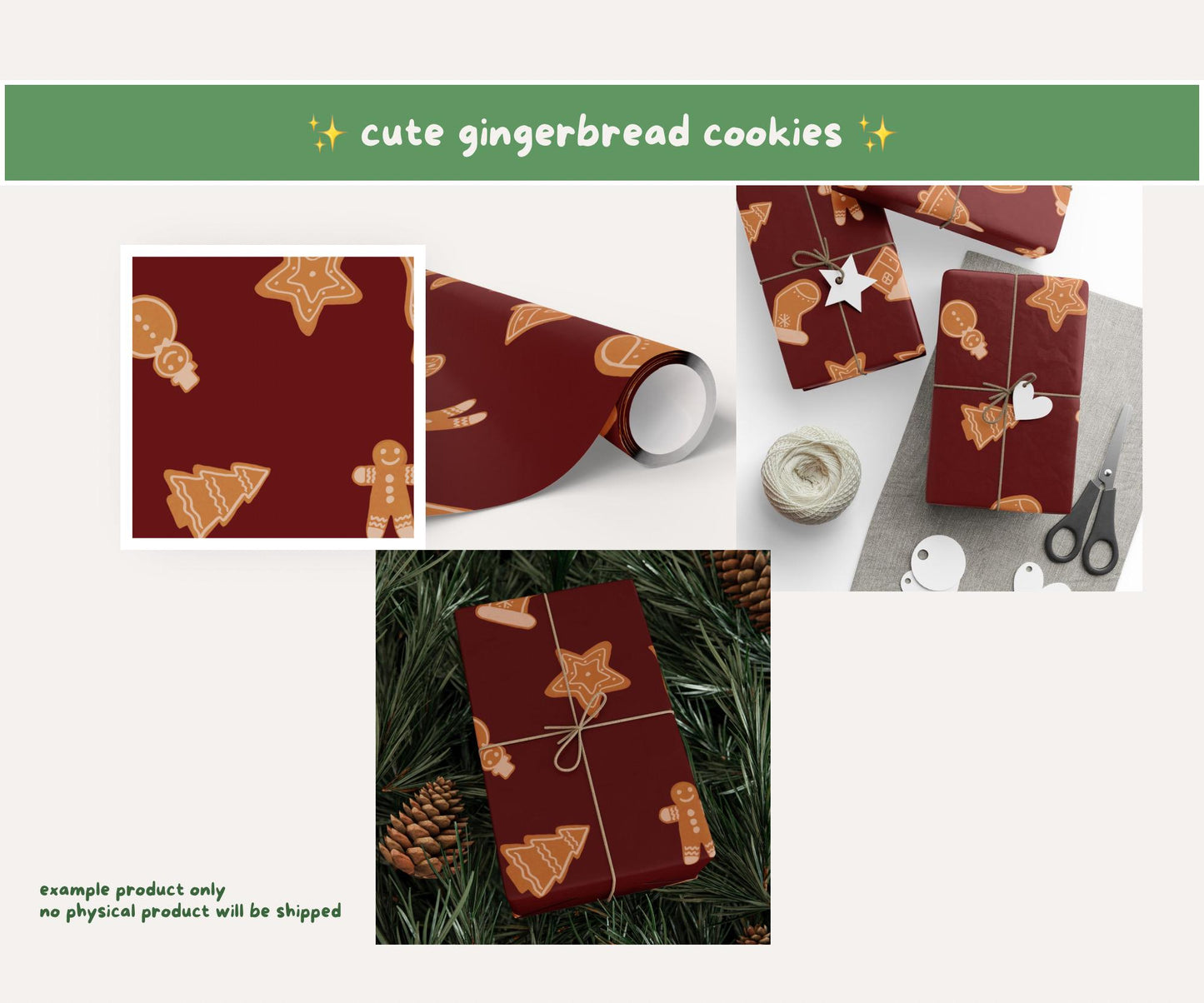 Sweet Gingerbread Seamless Pattern | Cute Gingerbread Cookies