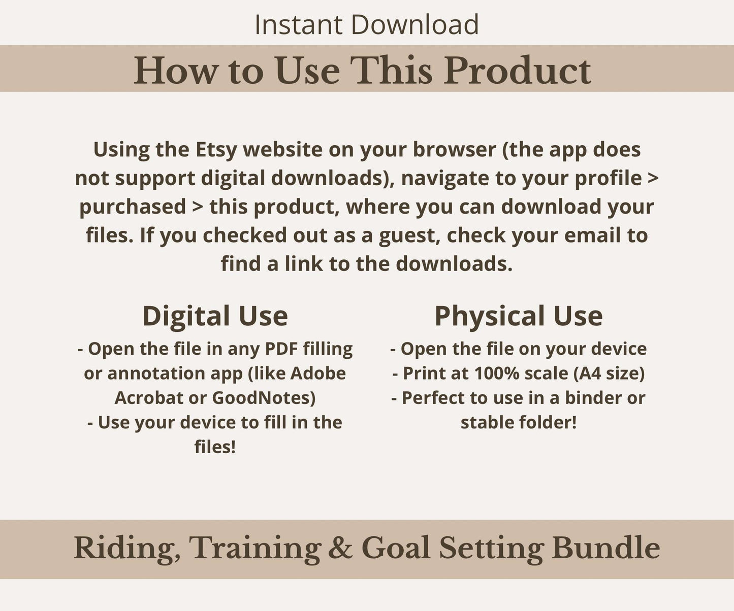 Horse Training Planner Bundle | Goal Setting & Ride Trackers
