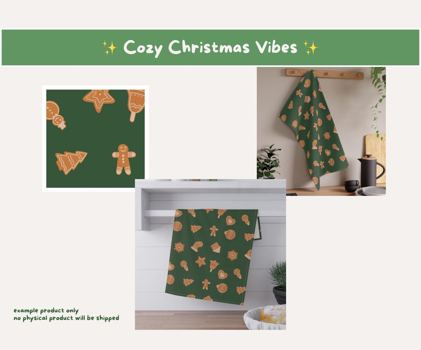 Sweet Gingerbread Seamless Pattern | Cute Gingerbread Cookies