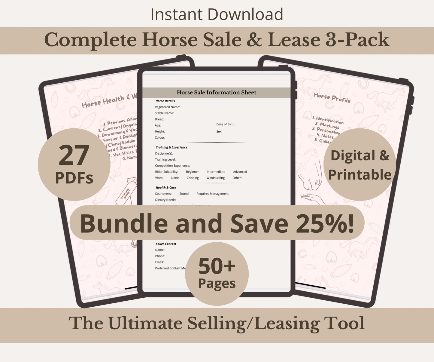 Complete Horse Sale & Lease 3-Pack