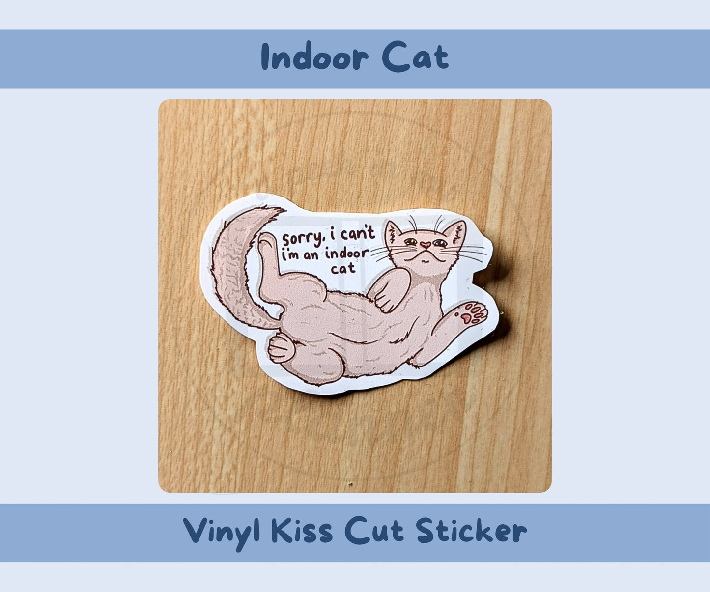 Indoor Cat Kiss-Cut Sticker
