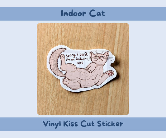 Indoor Cat Kiss-Cut Sticker