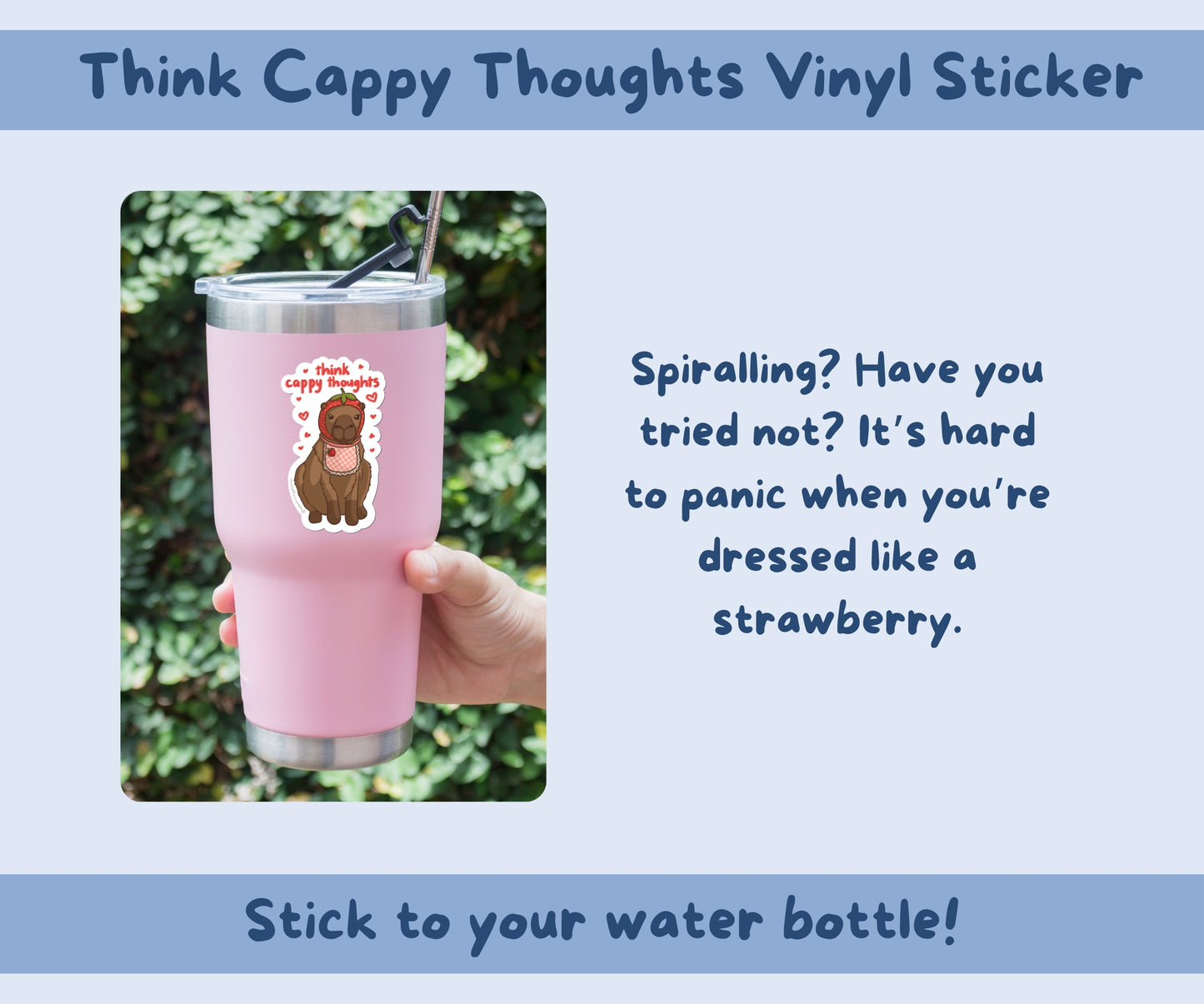 Think Cappy Thoughts Vinyl Kiss-Cut Stickers