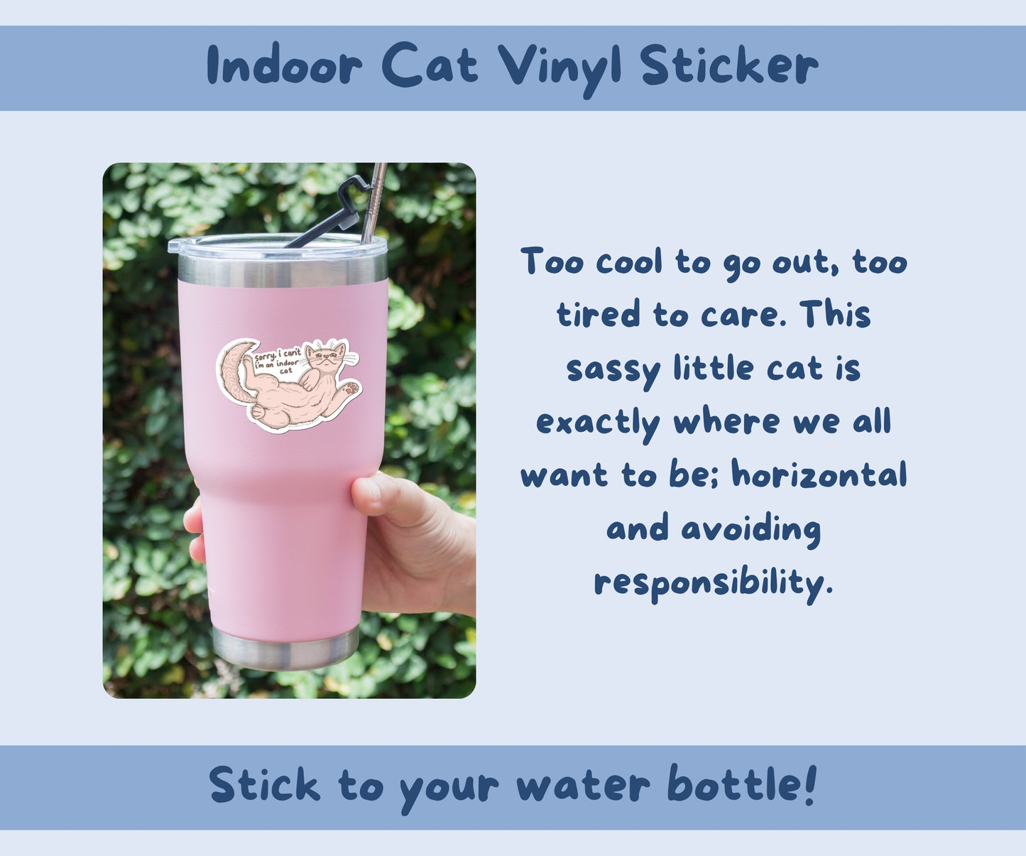 Indoor Cat Kiss-Cut Sticker