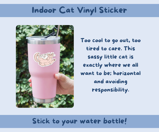 Indoor Cat Kiss-Cut Sticker