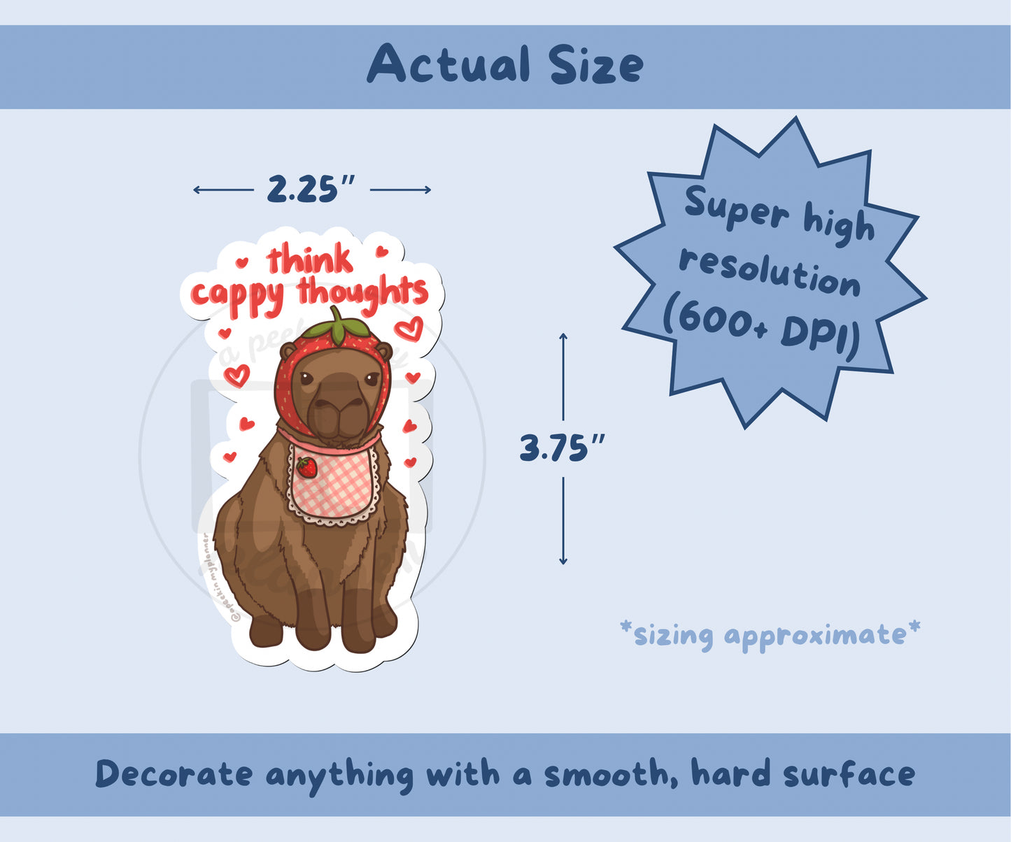 Think Cappy Thoughts Vinyl Kiss-Cut Stickers