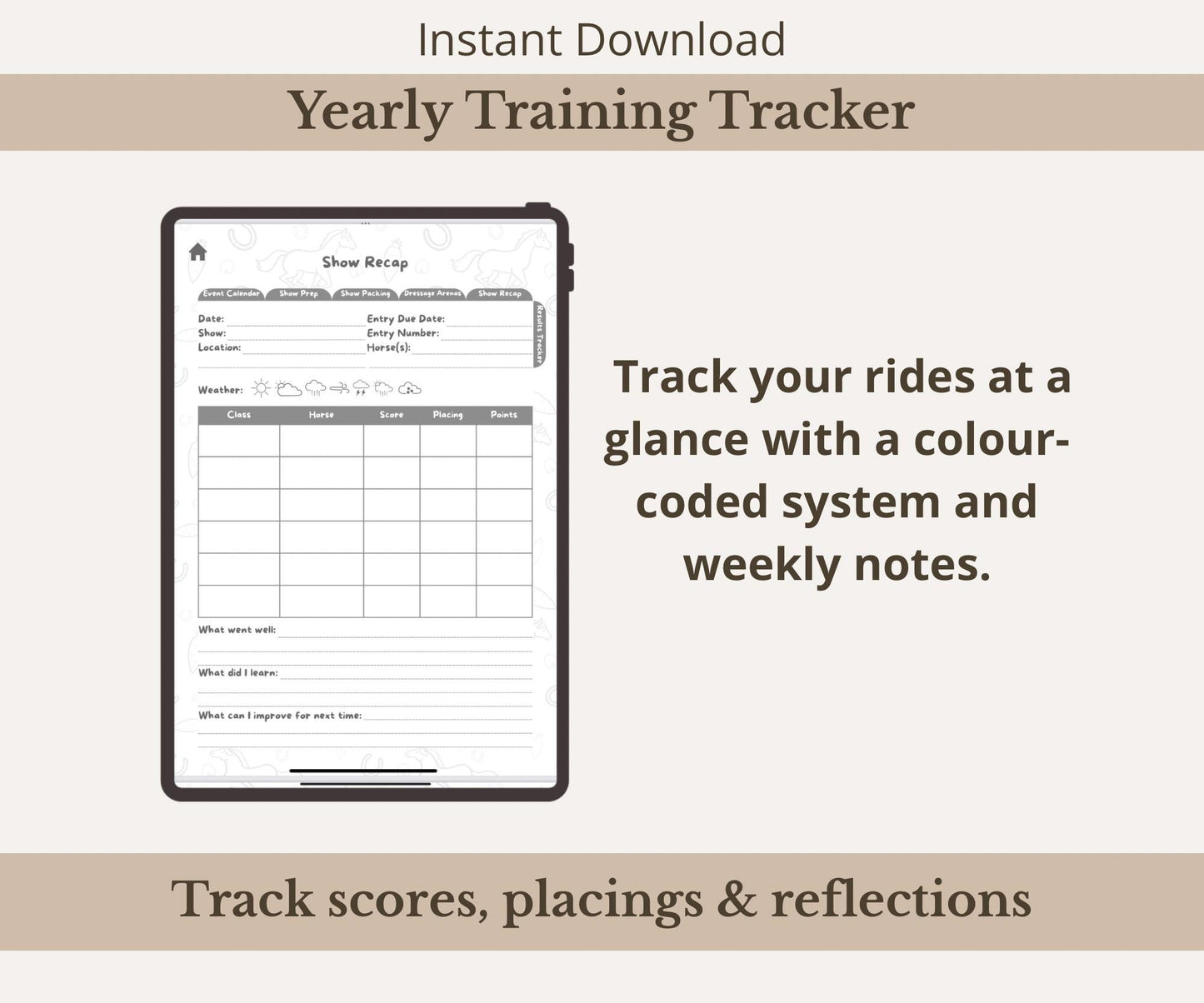 Horse Training Planner Bundle | Goal Setting & Ride Trackers