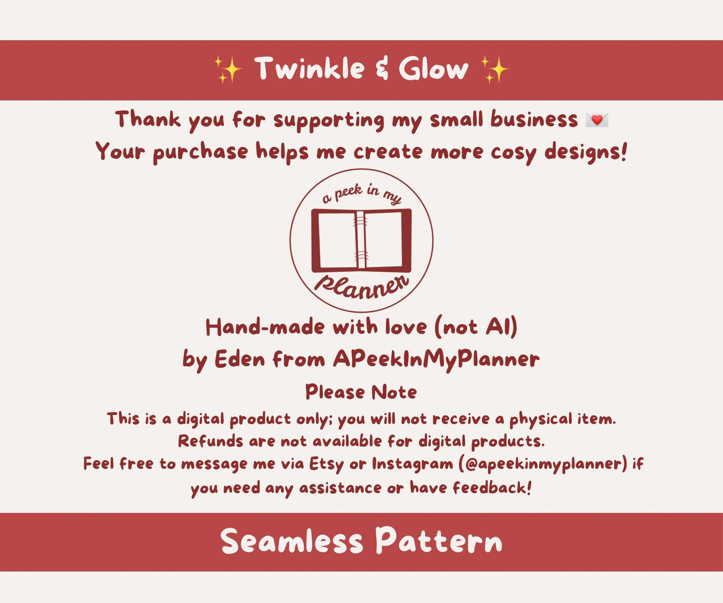 Twinkling Christmas Lights Seamless Pattern | Cozy Fairy Lights