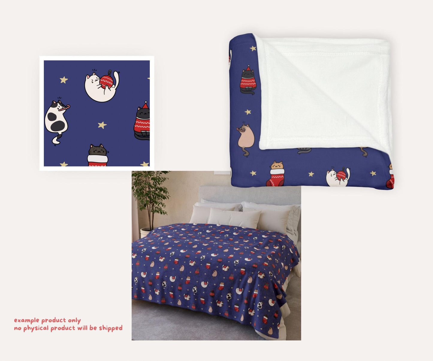 Festive Felines Seamless Pattern Bundle | 24 Patterns | Christmas Cats