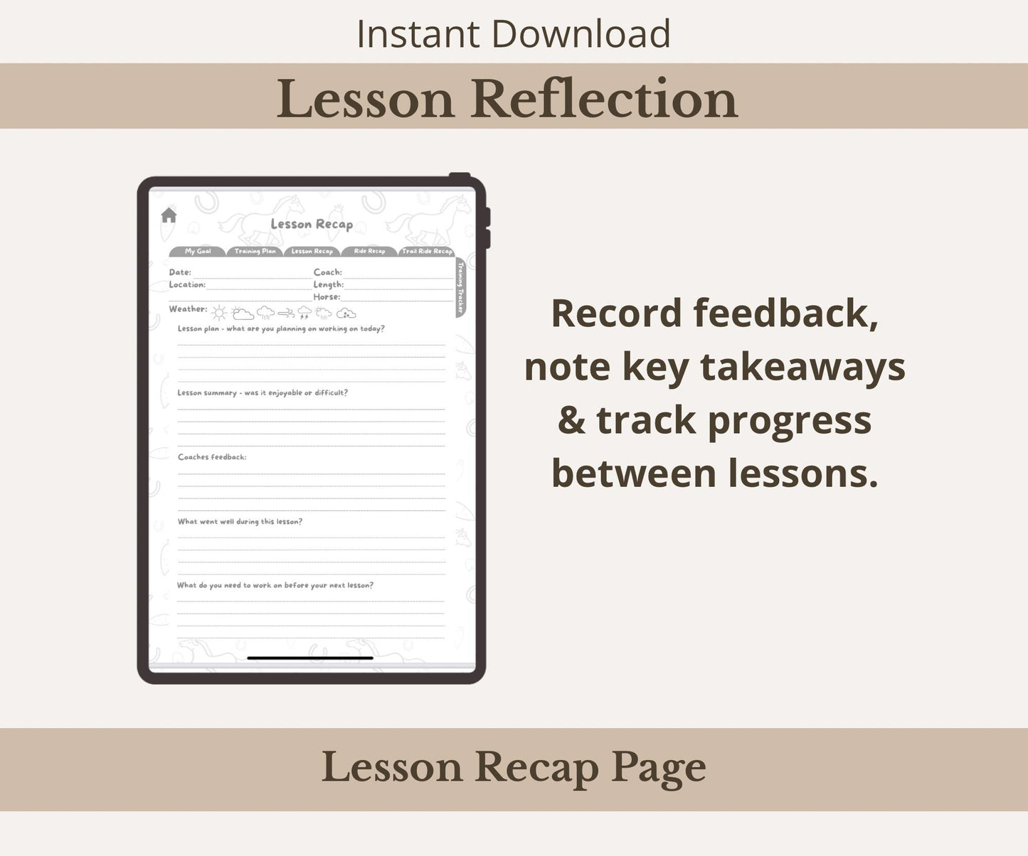 Horse Training Planner Bundle | Goal Setting & Ride Trackers