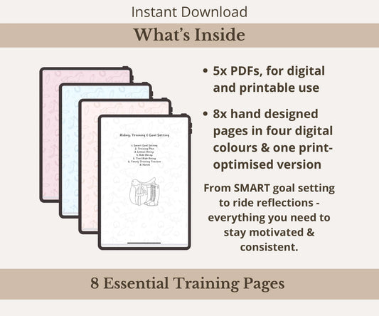 Horse Training Planner Bundle | Goal Setting & Ride Trackers