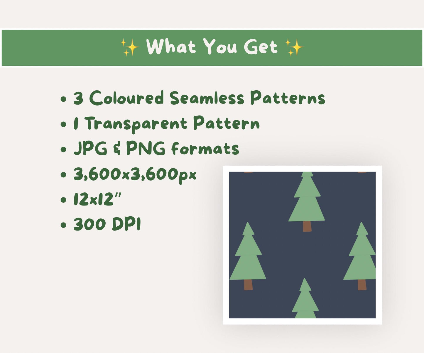 O Christmas Tree Seamless Pattern | Festive Evergreen Trees