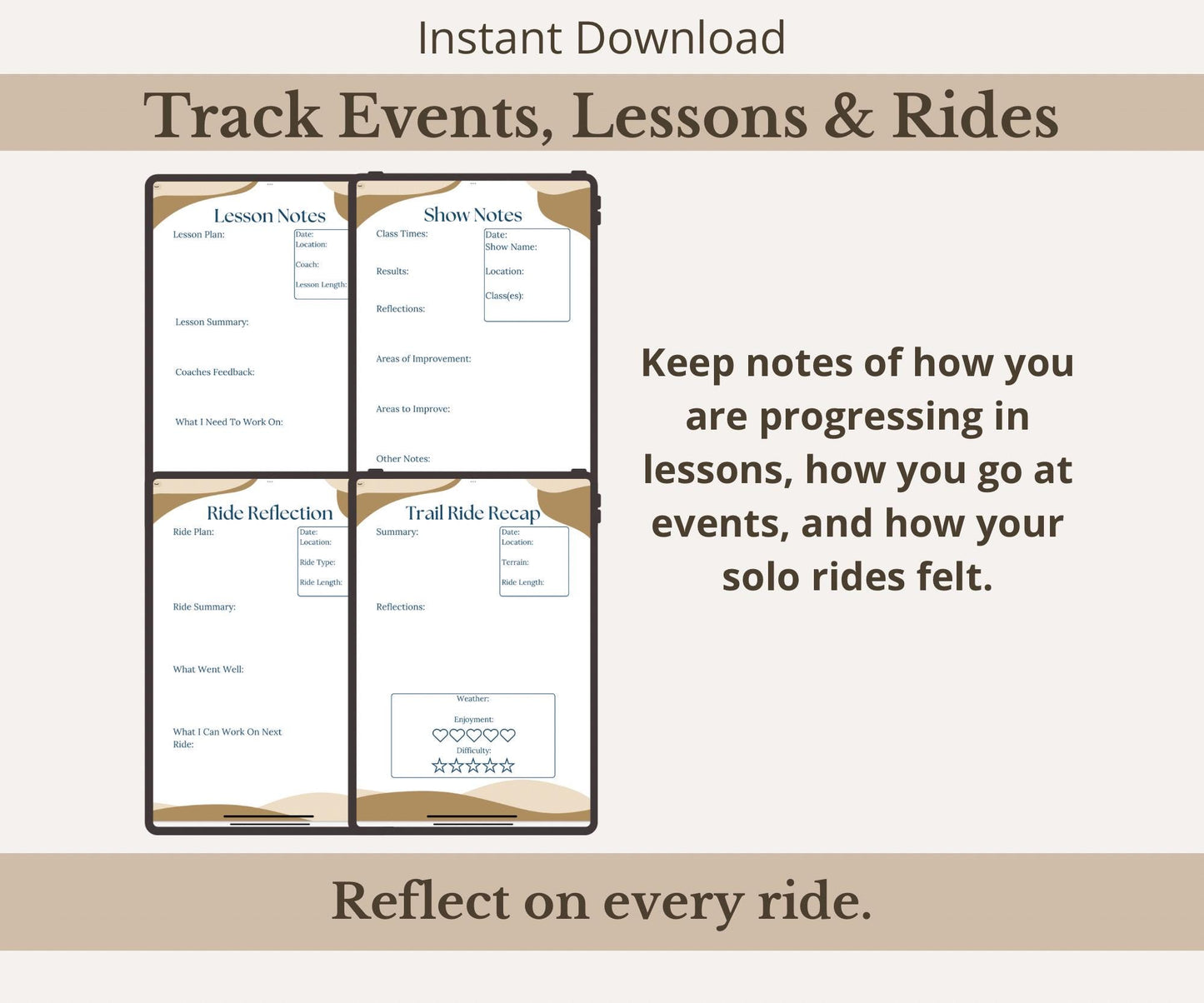 Complete 2025 Equestrian Journal | Digital & Printable | A4 or A5