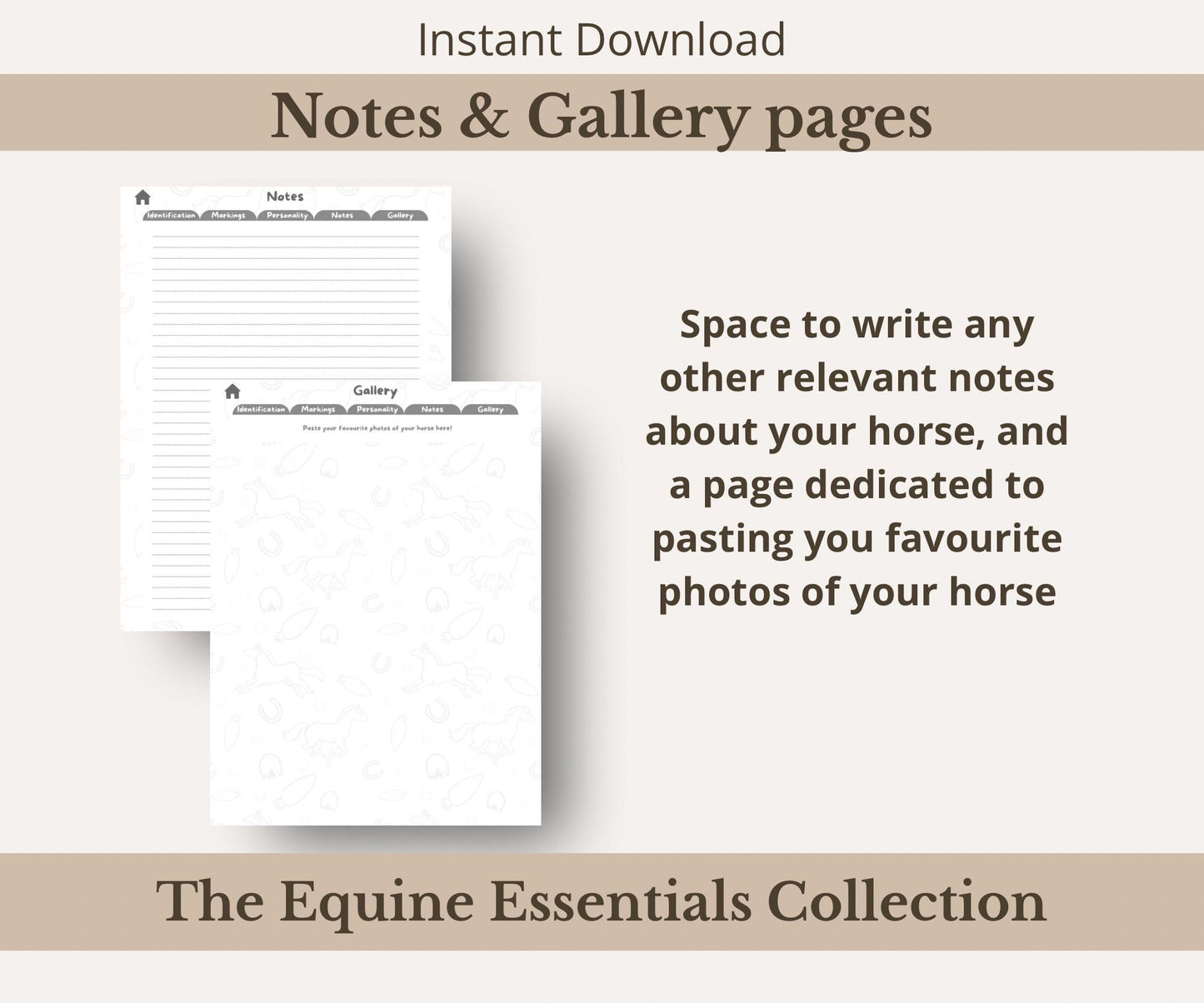 Comprehensive Horse Profile Bundle | Printable Equine Record Keeper