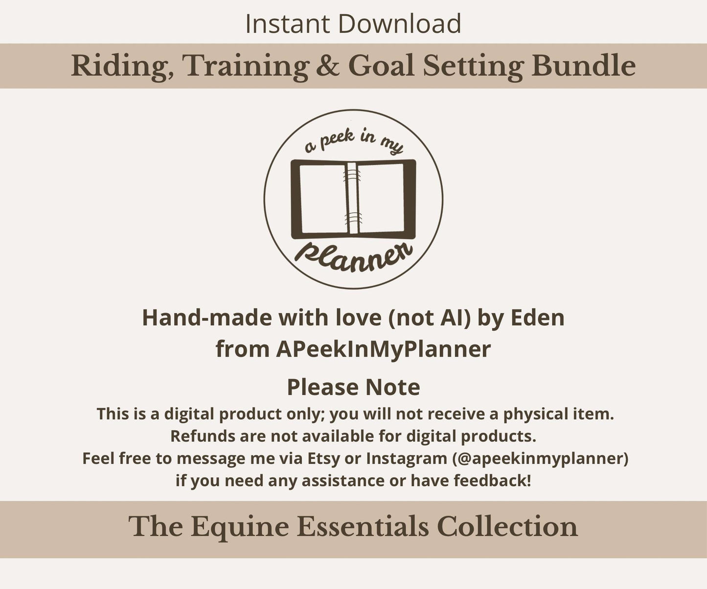 Horse Training Planner Bundle | Goal Setting & Ride Trackers