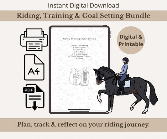 Horse Training Planner Bundle | Goal Setting & Ride Trackers