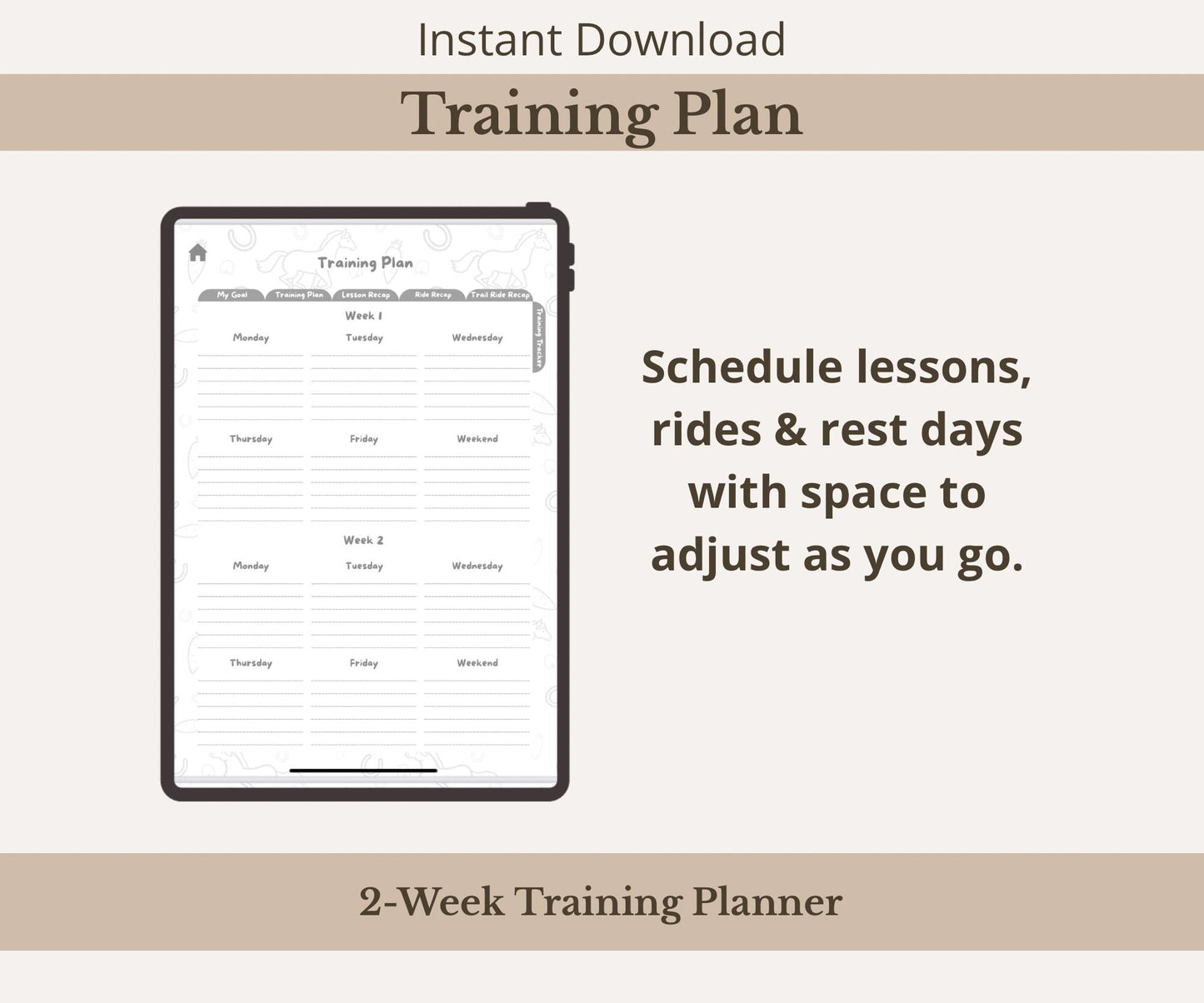 Horse Training Planner Bundle | Goal Setting & Ride Trackers