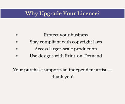 Extended Commercial Licence | Upgrade Your Licence for Extended Commercial & Print on Demand Use