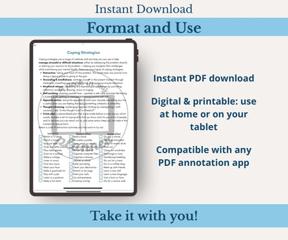 Recovery Foundations: Build Hope, Strength, Purpose and Emotional Awareness | Digital & Printable Therapy Worksheets