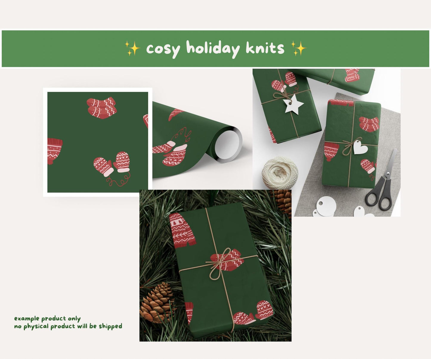 Warm & Woollen Christmas Seamless Pattern | Cozy Knitted Sweaters, Hats and Scarves