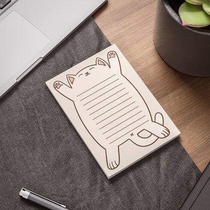 White Cat Belly Large Post-it® Notepad