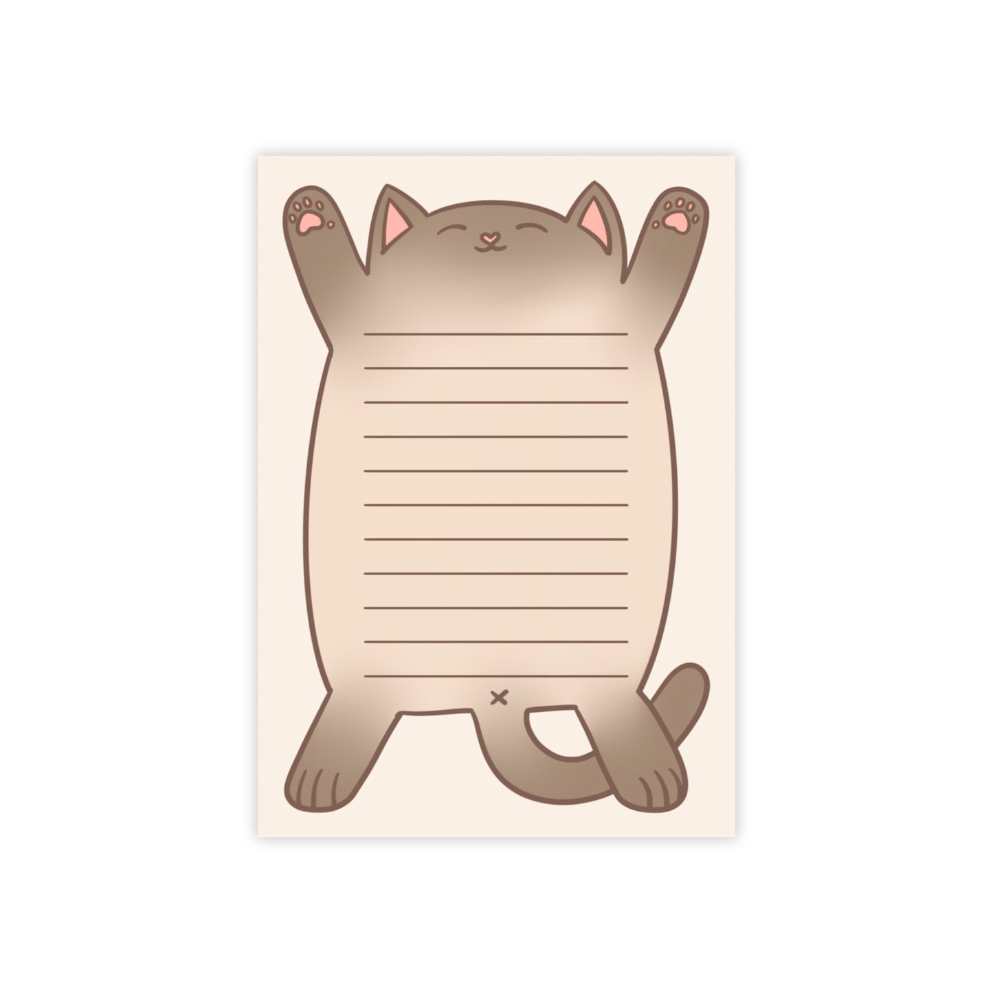 Siamese Cat Belly Large Post-it® Notepad