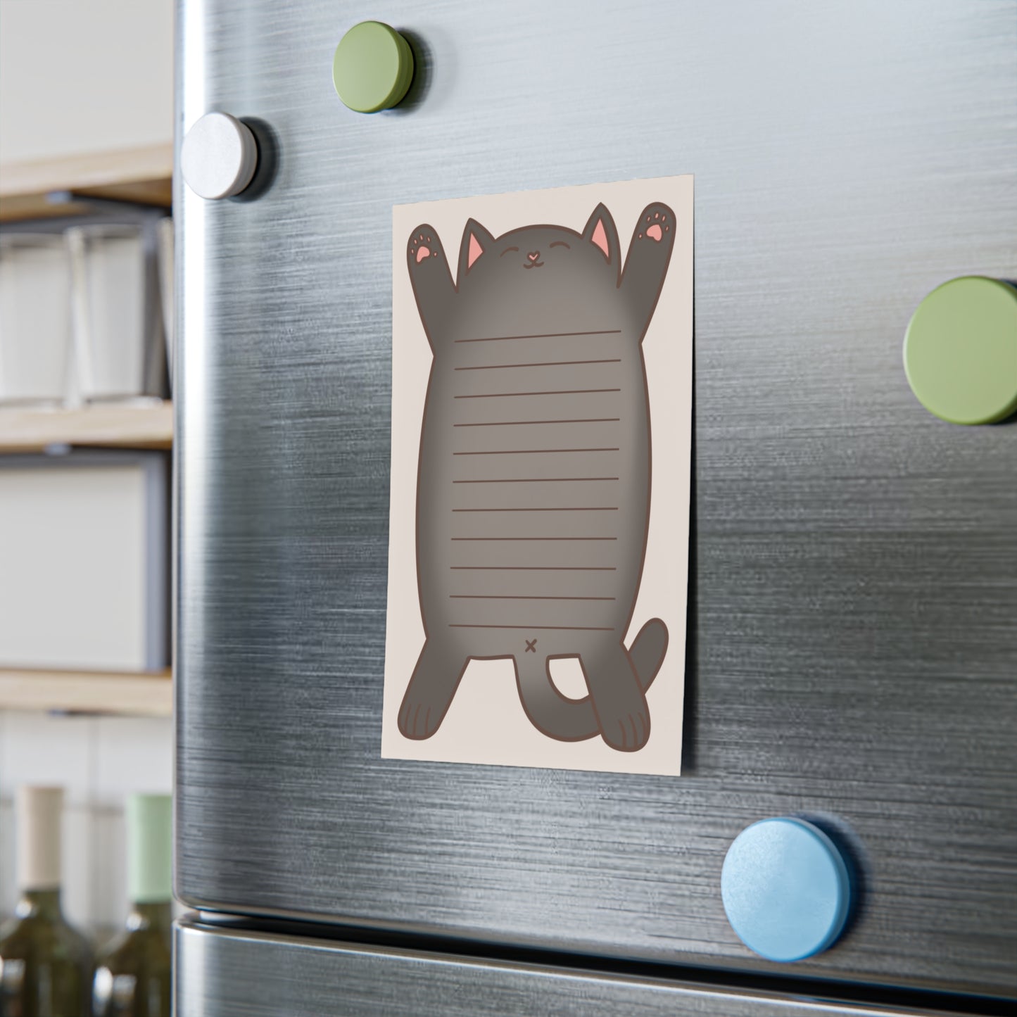 Russian Blue Cat Belly Large Post-it® Notepad