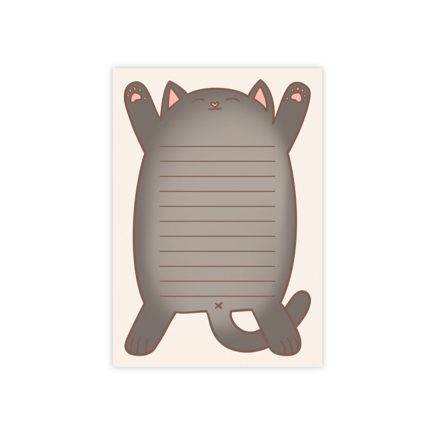 Russian Blue Cat Belly Large Post-it® Notepad