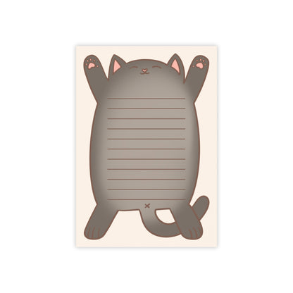 Russian Blue Cat Belly Large Post-it® Notepad