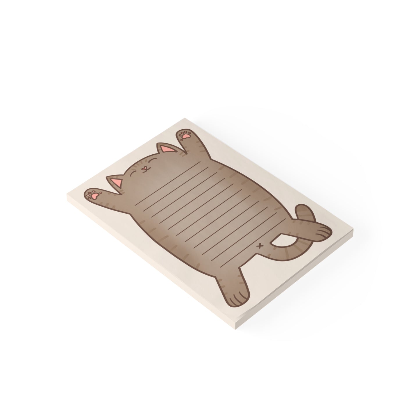 Grey Tabby Cat Belly Large Post-it® Notepad