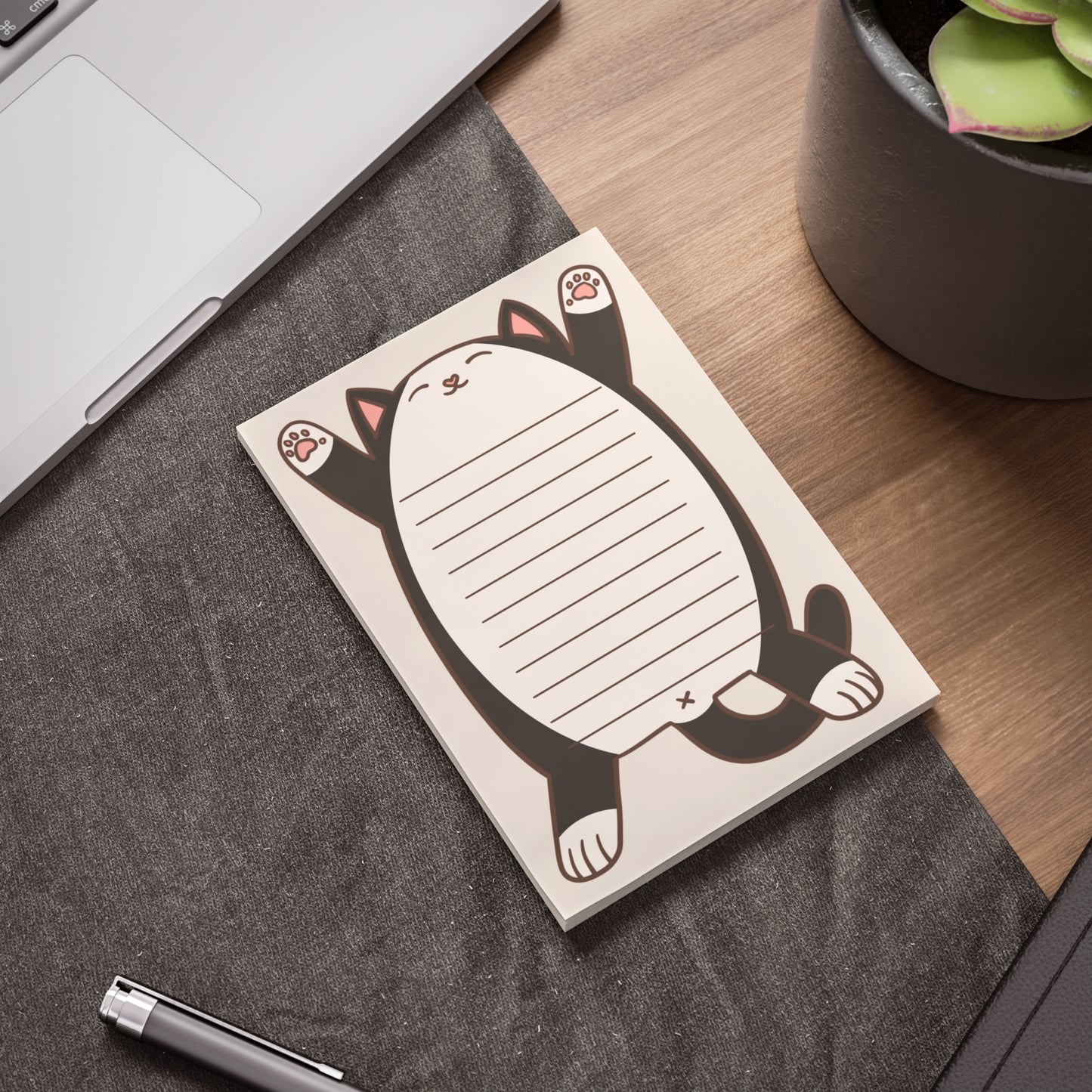 Tuxedo Cat Belly Large Post-it® Notepad