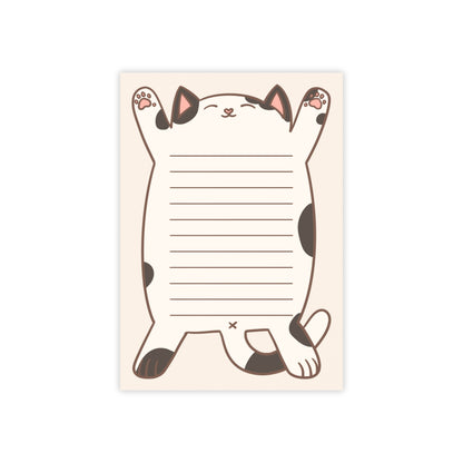 Black & White Cat Belly Large Post-it® Notepad