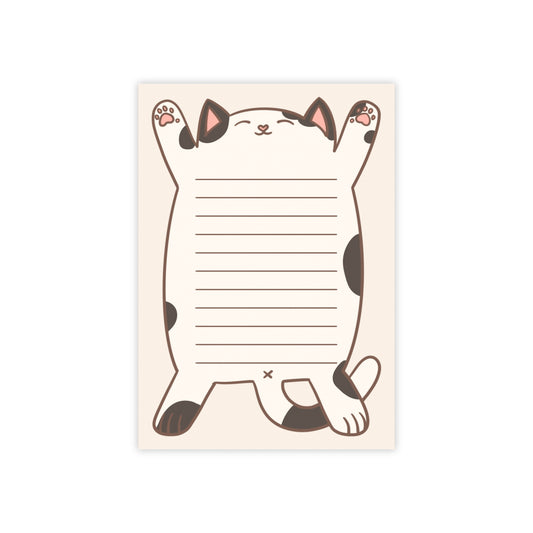 Black & White Cat Belly Large Post-it® Notepad