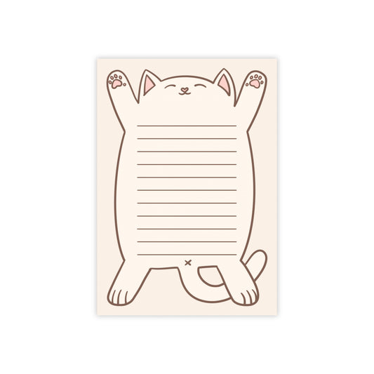 White Cat Belly Large Post-it® Notepad
