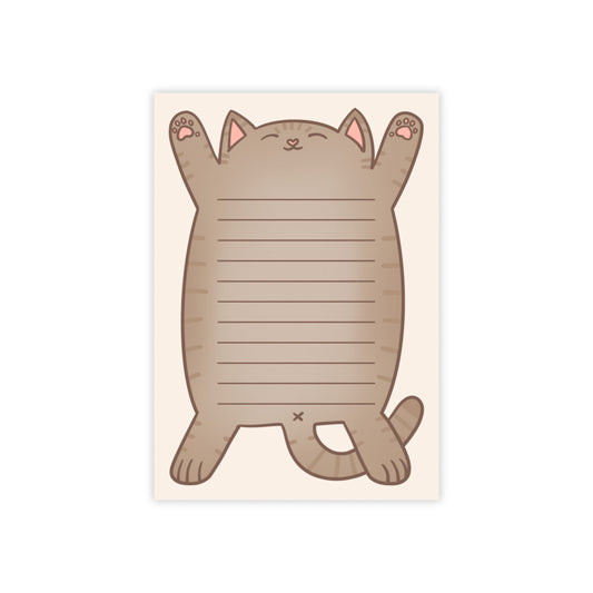 Grey Tabby Cat Belly Large Post-it® Notepad